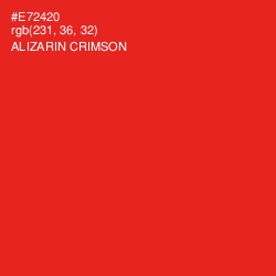 #E72420 - Alizarin Crimson Color Image